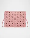 Mcm Medium Logo Crossbody Pouch Bag In Soft Pink