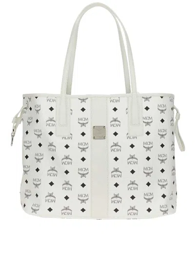 Mcm Medium  Shopper Bag In White