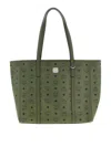 Mcm Medium  Shopping Bag In Green
