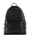 Mcm Printed Synthetic Leather Backpack In Black