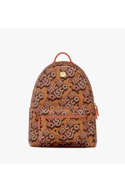 Mcm Medium Stark Backpack In Brown