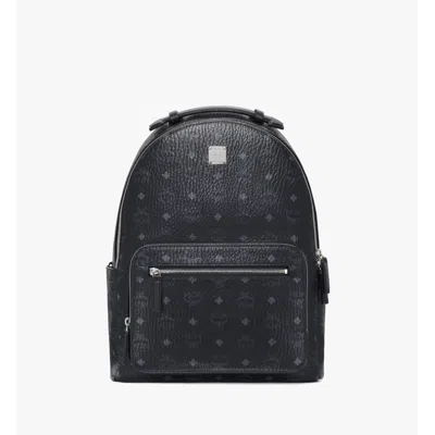 Mcm Medium Stark Backpack In Visetos In Black
