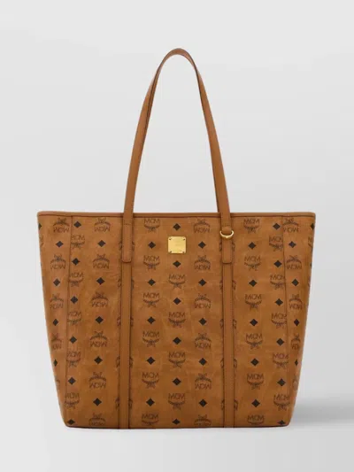 Mcm Toni Midi Shopping Bag In Brown