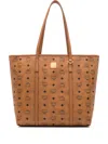 Mcm Women Printed Canvas Medium Toni Shopping Bag In Brown