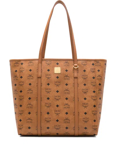 Mcm Medium Toni Tote Bag In Brown