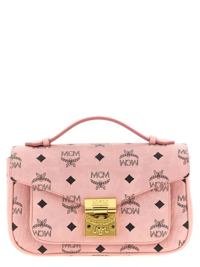 Mcm Tracy Canvas Crossbody Bag In Pink