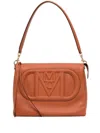 Mcm Medium Travia Leather Shoulder Bag In Brown