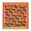 Mcm Mega Herringbone Print Scarf In Organic Silk In Orange