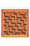 Mcm Mega Herringbone Print Scarf In Organic Silk In Orange