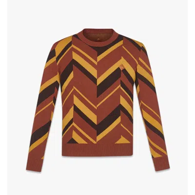 Mcm Mega Herringbone Sweater In Wool-cashmere Jacquard In Multi