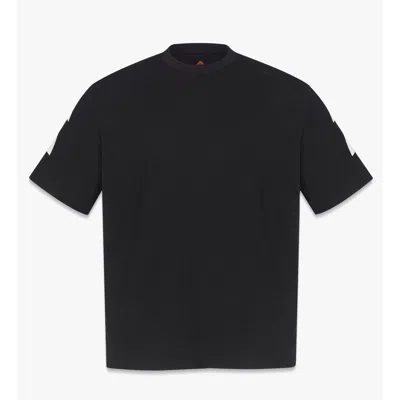 Mcm Mega Laurel Print T-shirt In Organic Cotton In Black