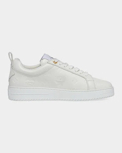 Mcm Men & Apos;s Neo Derby Leather Sneakers In Egret
