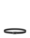 Mcm Men's Aren Reversible Visetos And Leather Belt In Black