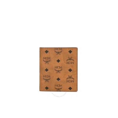 Mcm Men's Bifold Card Wallet In Visetos Original In Brown