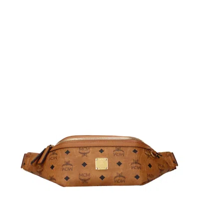 Mcm Men's Brown/cognac Fabric Backpacks And Messenger Bags