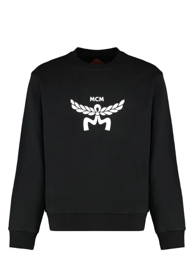 MCM MEN'S COTTON CREW-NECK SWEATSHIRT