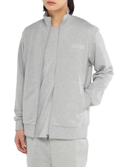 Mcm Men's Essentials Logo Track Jacket In Heather Grey