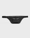Mcm Men's Fursten Visetos Monogram Leather Belt Bag In Black
