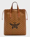 Mcm Men's Lauretos Himmel Drawstring Backpack In Cognac