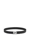 Mcm Men's M Art Reversible Belt In Visetos In Black