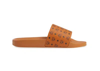 Pre-owned Mcm Men's  Monogram Slides Sneakers In Brown/black
