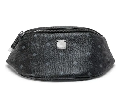Pre-owned Mcm Men's  Stark Belt Bag Visetos Medium In Black