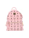 Mcm Backpack Top Handle Gold Tone Hardware In Pink