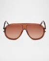 Mcm 59mm Pilot Sunglasses In Light Brown/gradient Brown