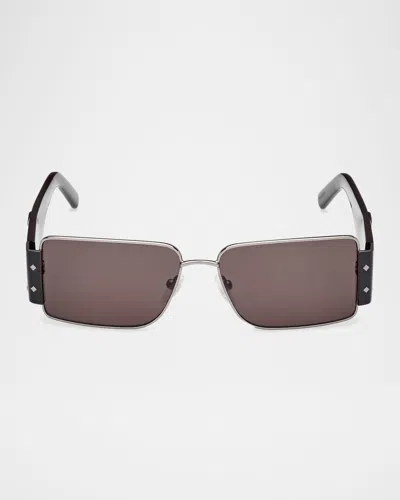 Mcm Men's Mw0012m Metal Rectangle Sunglasses In Brown