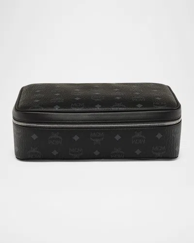 Mcm Ottomar Travel Case In Visetos In Black