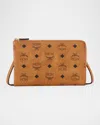 Mcm Men's Ottomar Visetos Travel Zip Pouch In Cognac