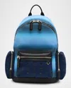 Mcm Men's Stark Mesh And Neoprene Backpack In Surf Blue