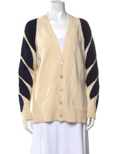 Pre-owned Mcm Merino Wool Patterned Sweater In Neutrals