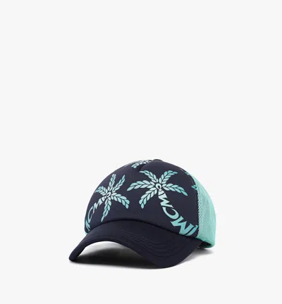 Mcm Mesh Cap In Palm Neoprene In Green