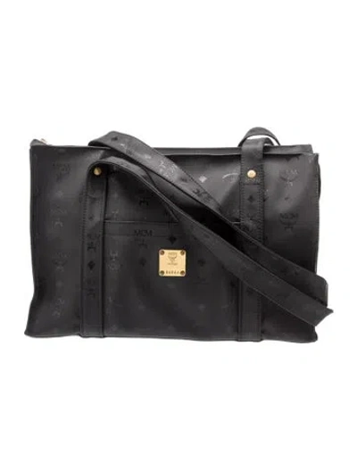 Pre-owned Mcm Messenger Bag In Black