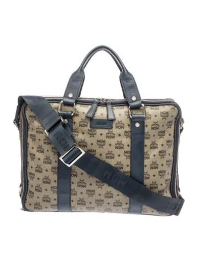 Pre-owned Mcm Messenger Bag In Blue