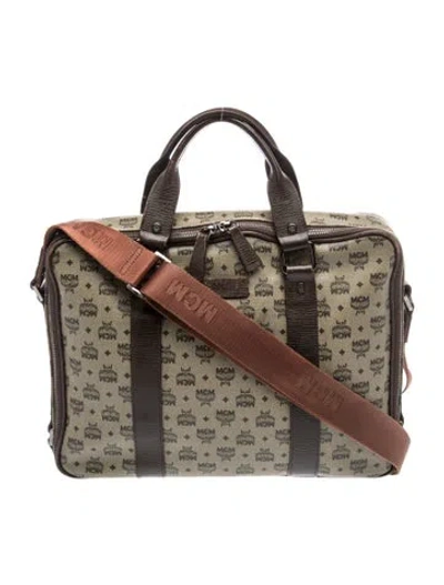Pre-owned Mcm Messenger Bag In Neutral