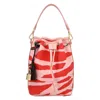 Mcm Meta Safari Canvas Dessau Drawstring Bucket Bag