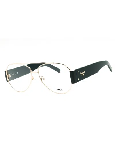 Mcm Metal Aviator Men's Eyeglasses Mw5001 In Gold