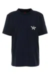 Mcm Loose Fit Cotton T-shirt With Ribbed Crew-neck In Blue