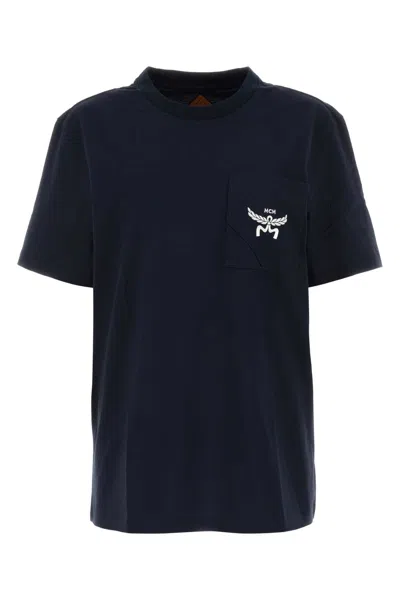 MCM MIDNIGHT BLUE COTTON T-SHIRT