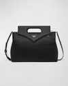 Mcm Soft Diamond Tote In Embossed Leather In Black