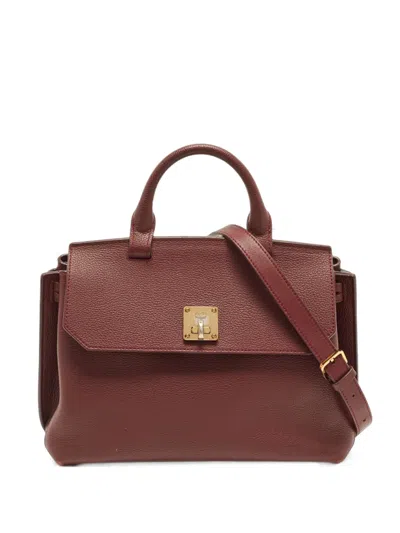 Pre-owned Mcm Milla Flap Handbag In Red
