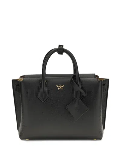 Mcm Milla Tote In Spanish Embossed Leather In Black