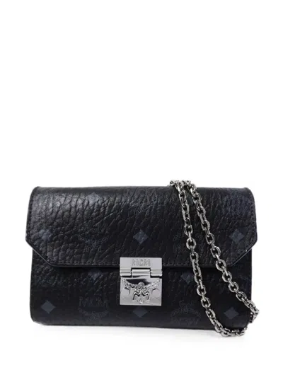 Pre-owned Mcm Millie Visetos Shoulder Bag In Black