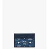 Mcm Mini Aren Card Case In Denim Visetos In Blue