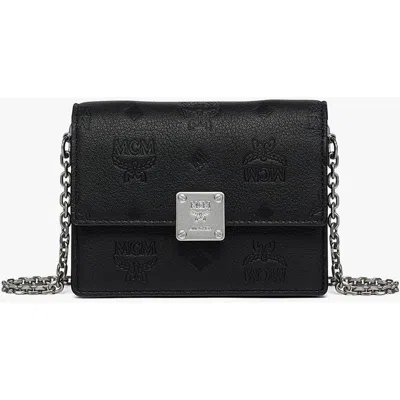 Mcm Mini Aren Chain Wallet In Black