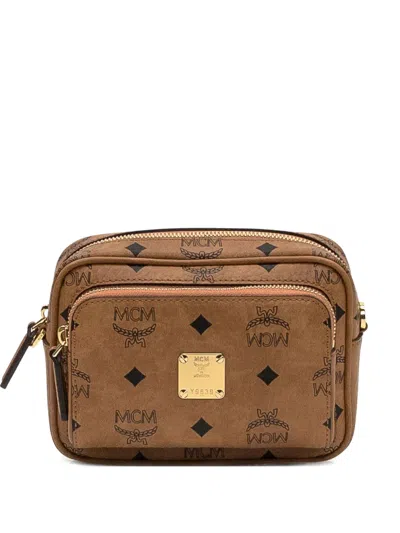 Mcm Mini Aren Crossbody Bag In Brown