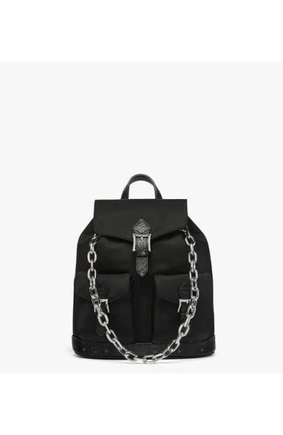 Mcm Mini Aren Drawstring Backpack In Black