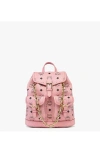 Mcm Mini Aren Drawstring Backpack In Pink